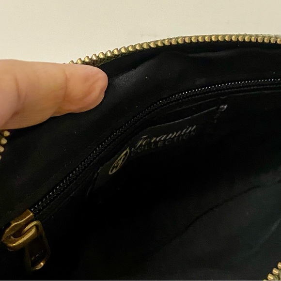 Olive Green & Gold Microsuede Leather Wristlet Convertible Inside Pocket BNWT - Picture 15 of 16